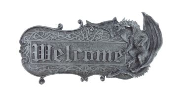 Drachen-Türschild "Welcome"