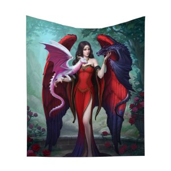 Kuscheldecke mit Engel & Drachen - Dragon Mistress
