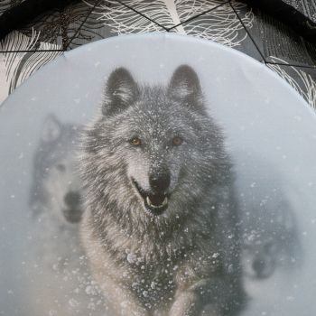 Großer Traumfänger mit Wolf - Run Wild