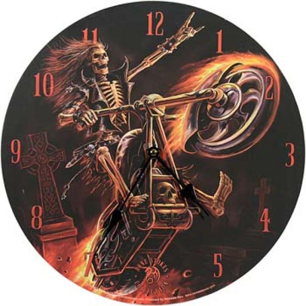 Wanduhr - Hell Rider by Anne Stokes