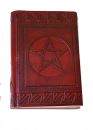 Lederbuch mit Pentagramm, ca. 21 x 14 cm