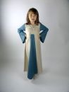 4046 Zweifarbiges Mädchenkleid