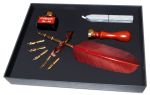 Kalligrafie Set mit Siegelwachs und Tintenfass